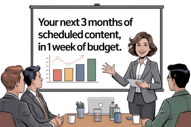 Create, Schedule & Post 3 Months of Content in Just One Week of Budget | AI Tips for Micro Brands