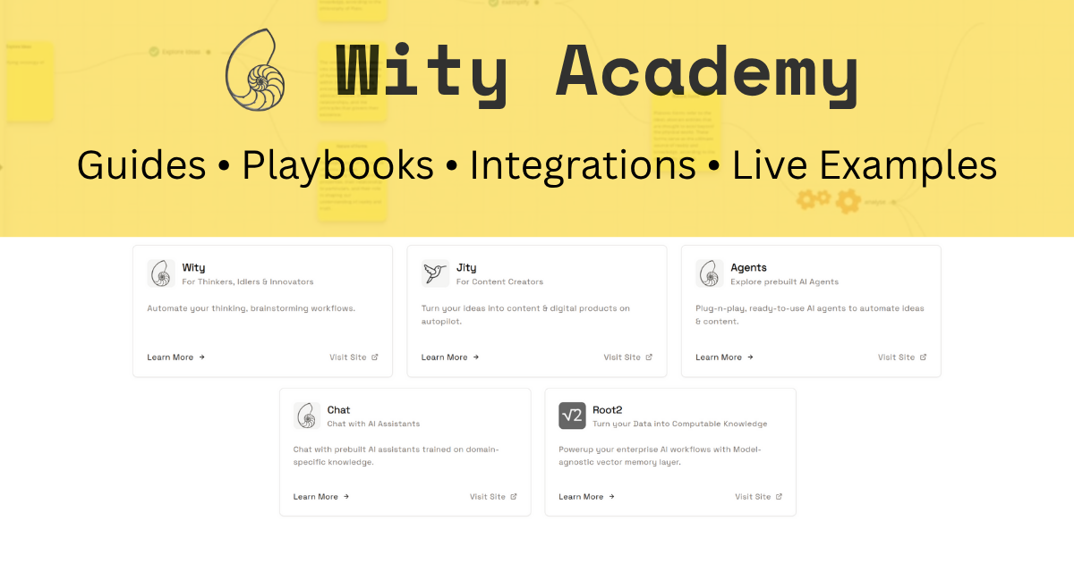Wity Academy — Learn How to Think, Create & Build with AI